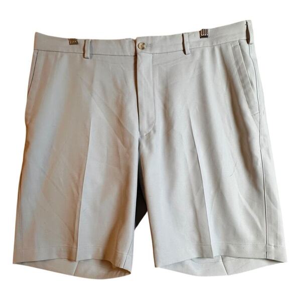 Peter Millar Shorts Mens 36 British Gray Salem Performance Chino Golf Preppy EC - Picture 2 of 16